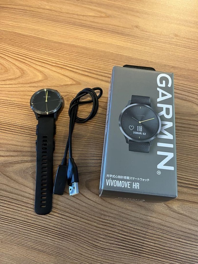 Garmin Vivomove HR Black Hybrid Smartwatch with Heart Rate Monitor