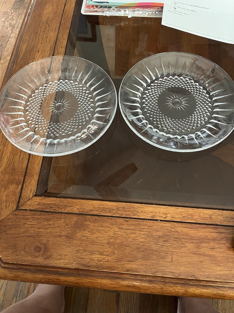 Set Of Two Vintage D’Arques Durand Diamant Salad Plates