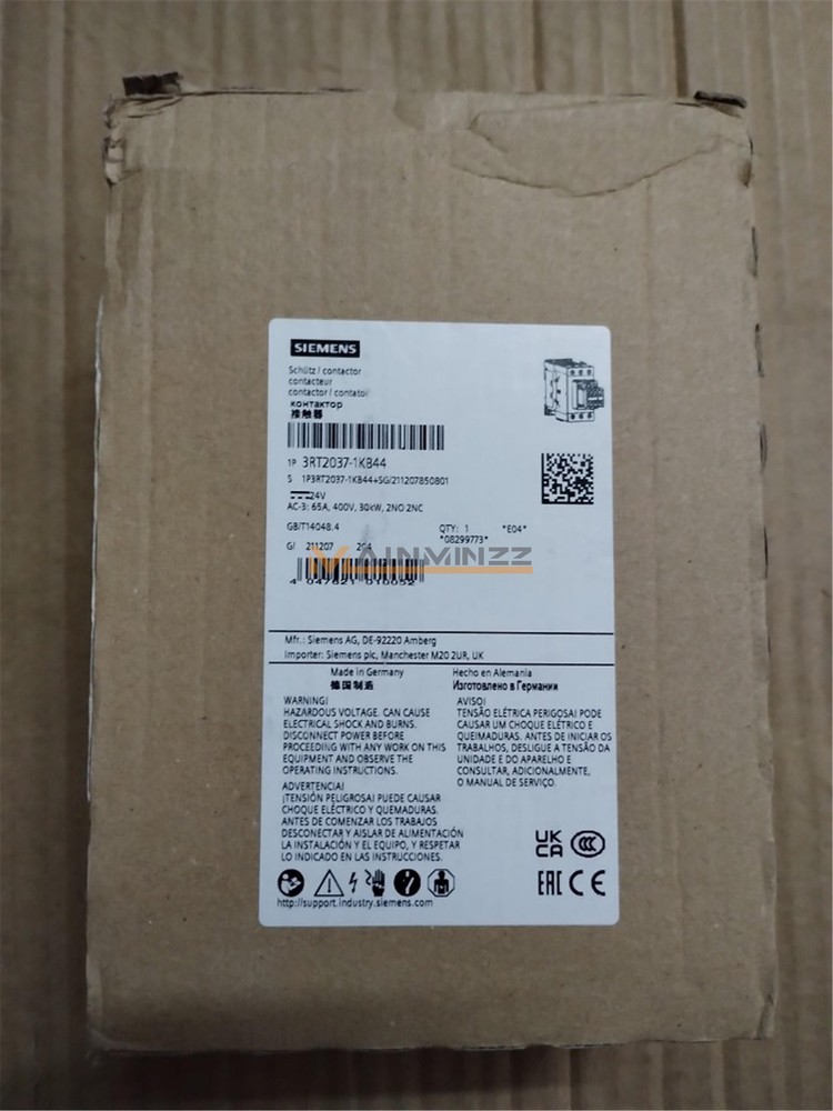 1X Siemens contactor 3RT2037-1KB44