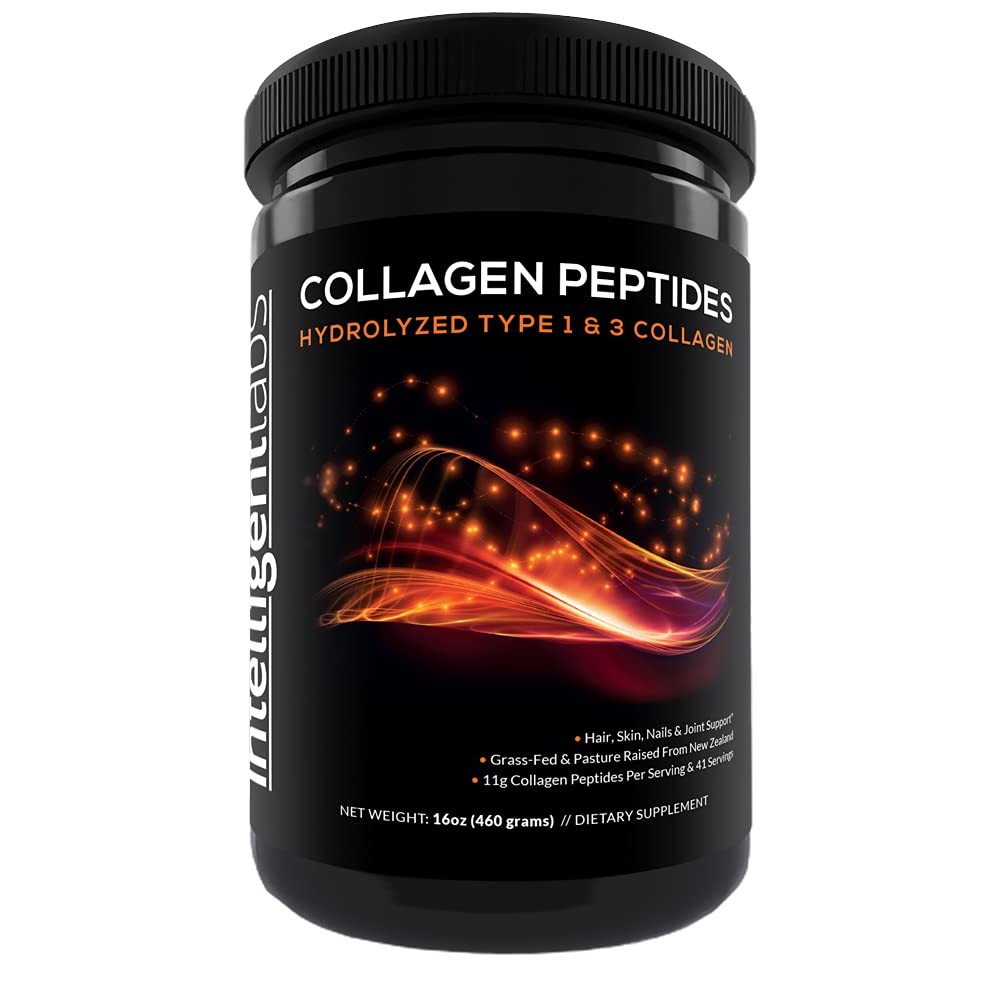 Hydrolyzed Type 1 & 3 Collagen Peptides Powder - Grass-Fed & Cruelty-Free