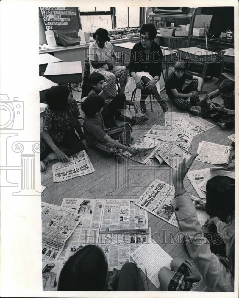 1972 Press Photo Sadie Schwartz, Fernway Elem. School, Shaker Heights