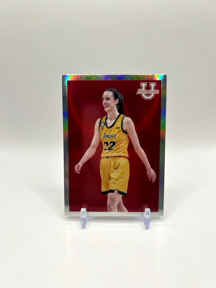 2023 Bowman U Chrome Basketball #09B-30 Caitlin Clark Retro Refractor RC Iowa