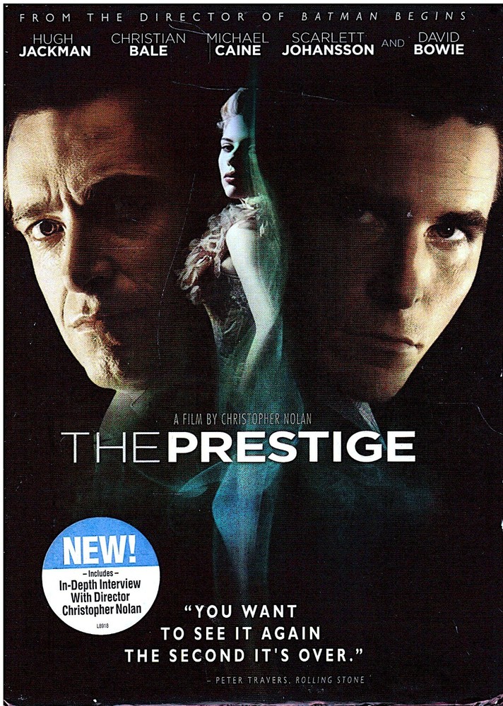 The PRESTIGE- Hugh Jackman, Christian Bale- 2 Magicians Fight to Be BEST DVD LN