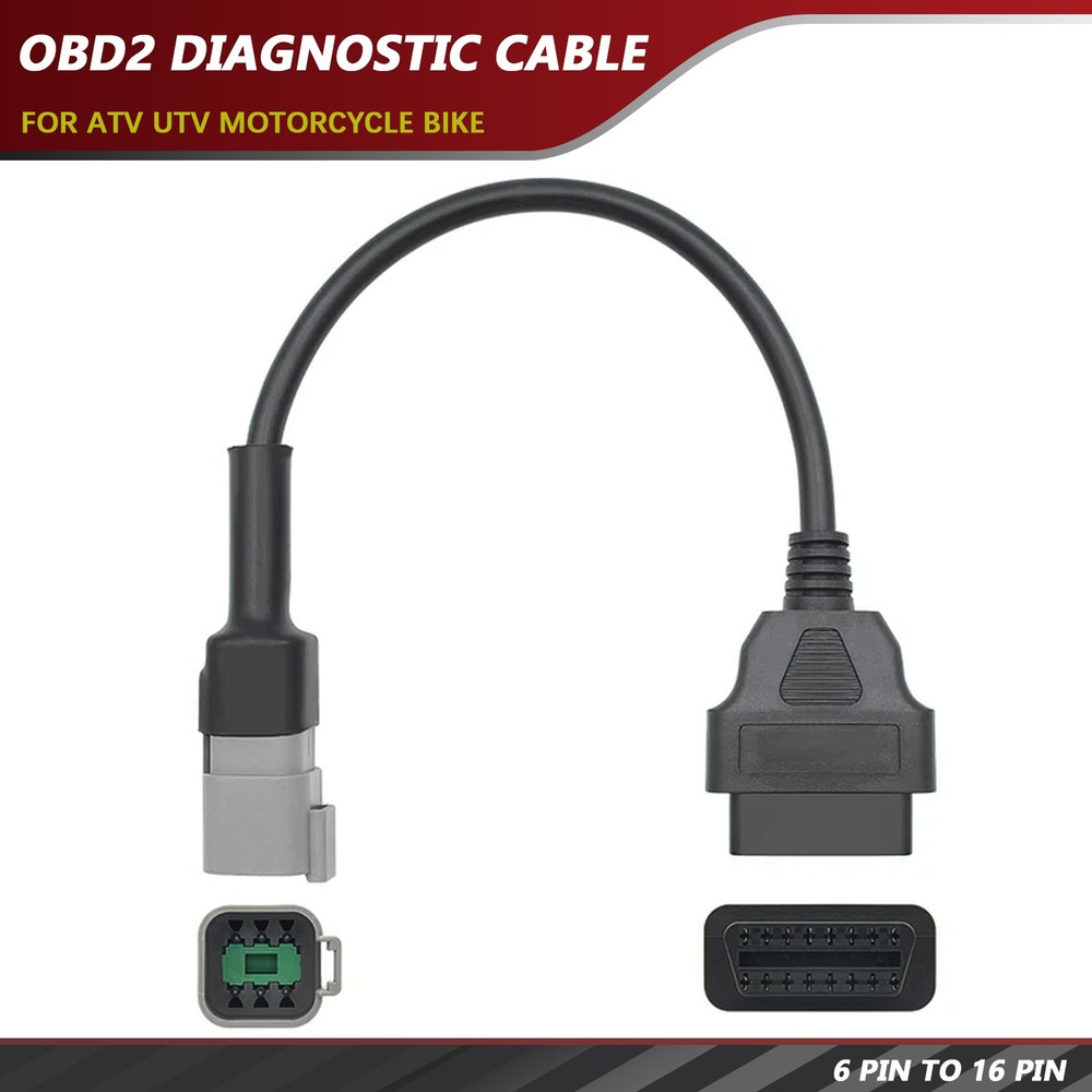 6 Pin OBD2 Diagnostic Cable Adapter For CAN-AM MOTO ATV UTV All-terrain Vehicle