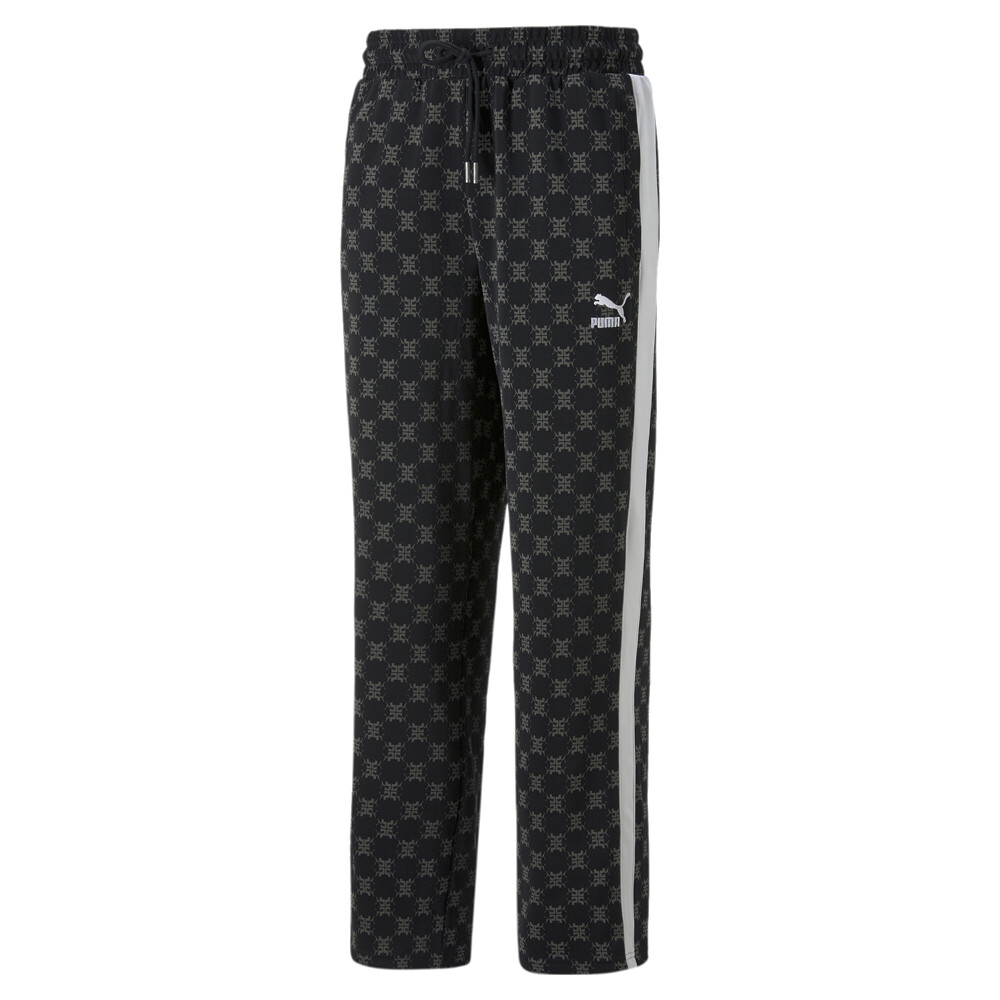 Puma T7 Drawstring Track Pants Mens Black Casual Athletic Bottoms 53704501