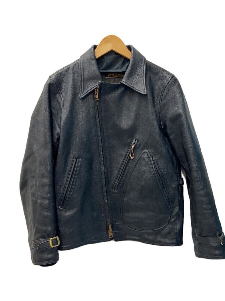 Leather Jacket Blouson/S/Goat Leather/Blk 3369