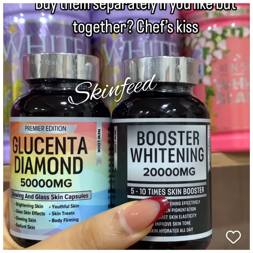2pcs Combo Glucenta Diamond & Booster whitening 💯 satisfaction. BEWARE OF FAKE
