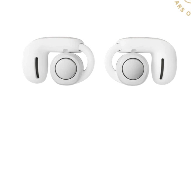 Bose Ultra Open-Ear True Wireless Bluetooth Earbuds in White Smoke – Comfortable, Secure Fit for All-Day Wear