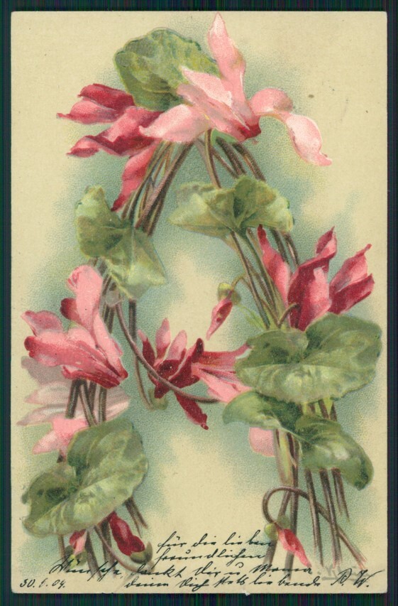 Artist Signed Catherine Klein Alphabet Letters A postcard TC2693
