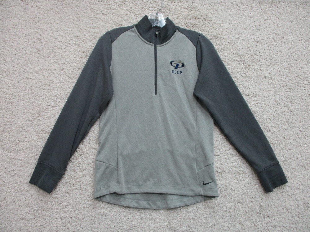 Nike Sweater Medium Adult Gray Golf Quarter Zip Stretch Dri Fit Swoosh Womens M