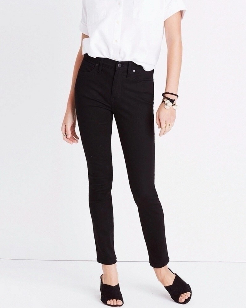 New Madewell Black 9-Inch High-Rise Skinny Jeans Size 29