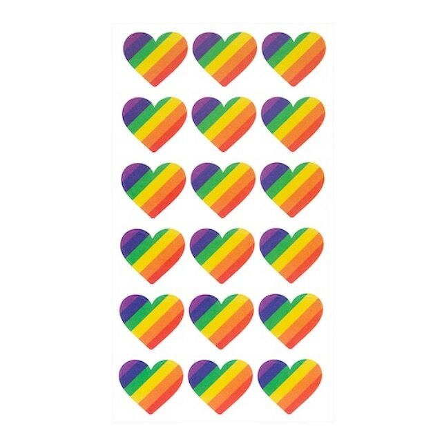 Rainbows Hearts Stickers Papercraft Crafts St Patrick's Day Scrapbook Pride-image