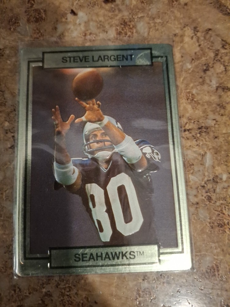 1990 Steve Largent Seahawks #254 Gold Embossed Hi-Pro Vintage Football Card