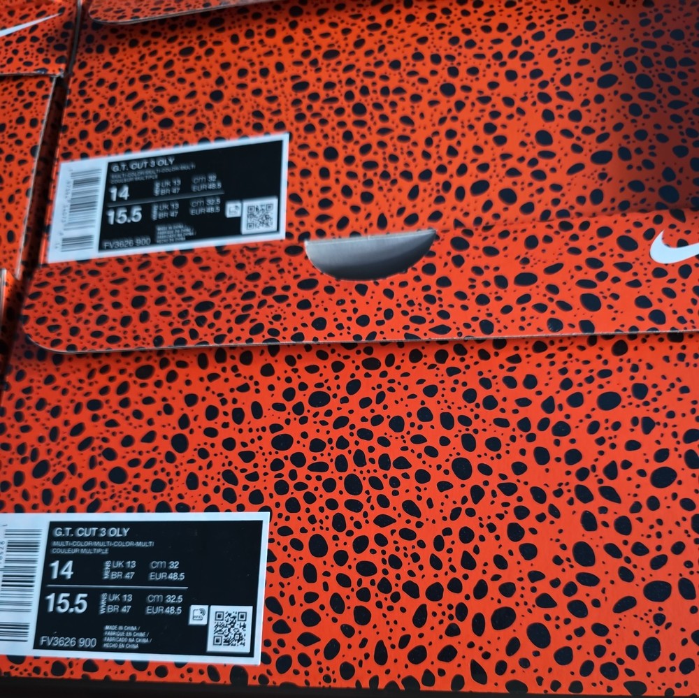 Nike GT Cut 3 Olympics Safari White Basketball Shoes Size 14 New FV3626-900