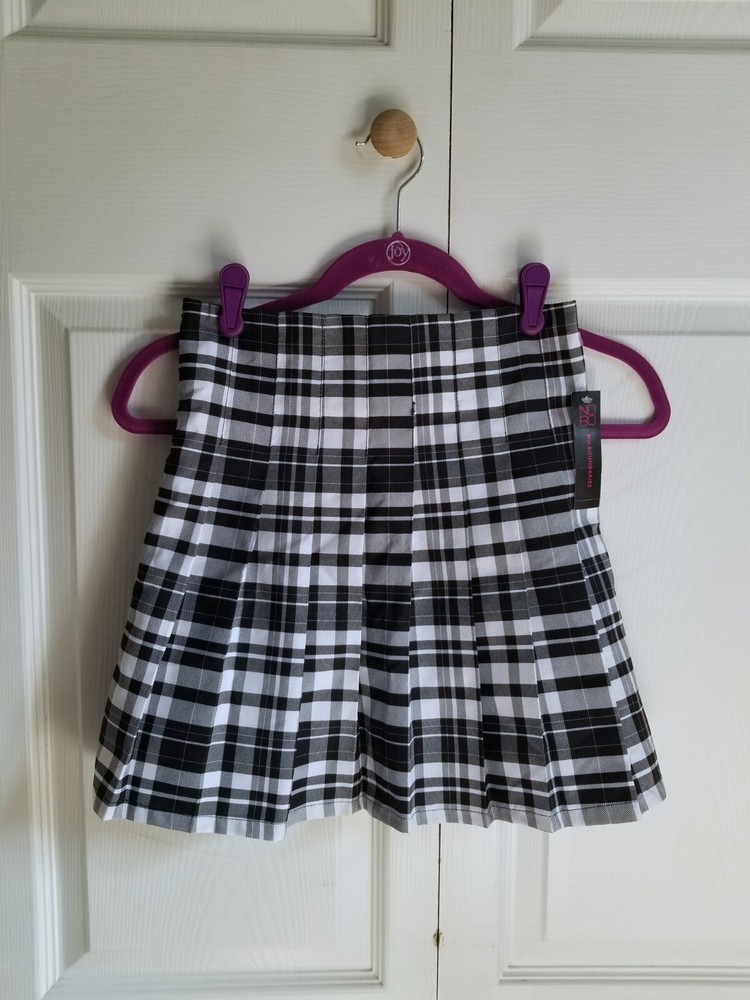 No Boundaries Black White Plaid Pleated Tennis Skirt New Y2K **CLEARANCE**