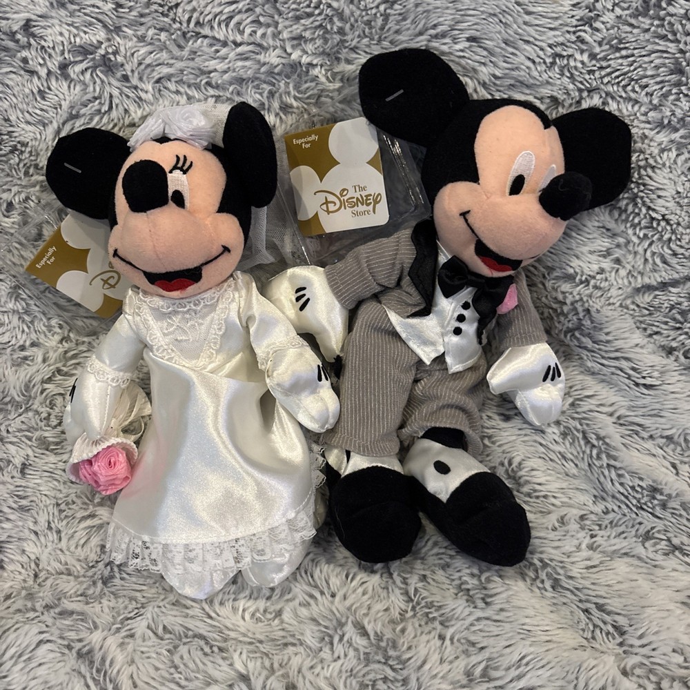 Groom & Bride Mickey & Minnie Mouse Wedding Disney Store Mini 9