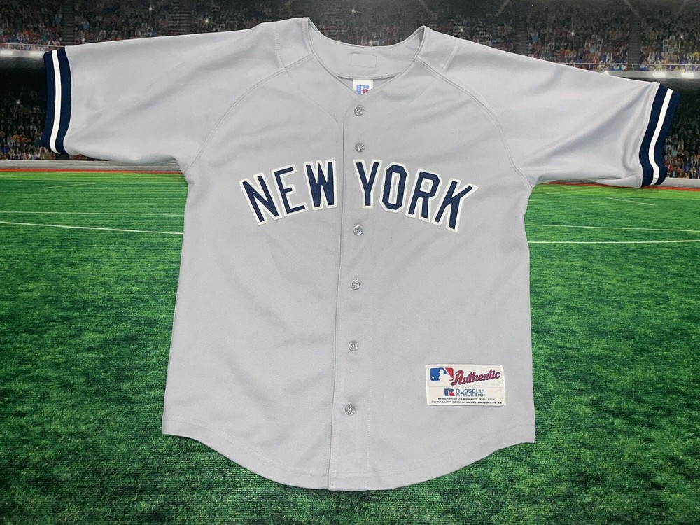 New York Yankees Majestic Jersey Youth Sz 10/12 Preowned Gray
