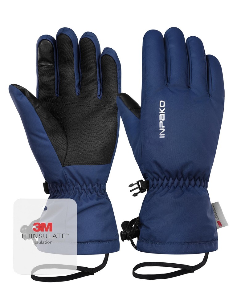 スキーグローブメンズ&レディース防水3Mシンサレートウィンタータッチスクリーンスノーグローブ...