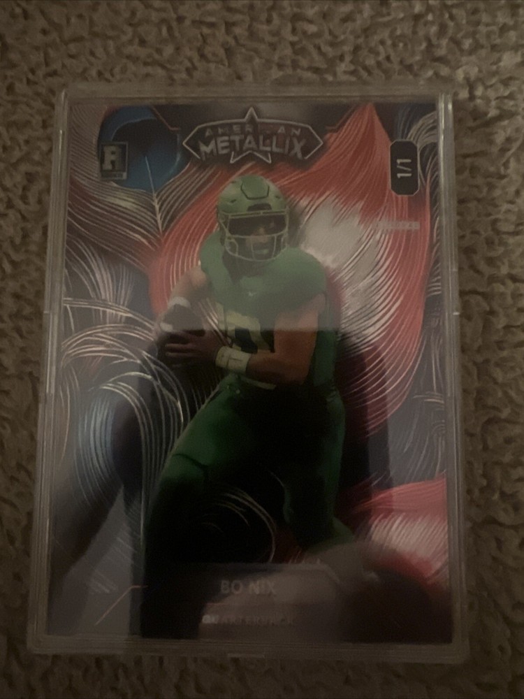 Rookie Bo Nix 1/1 Wild Card American Metallix 2023