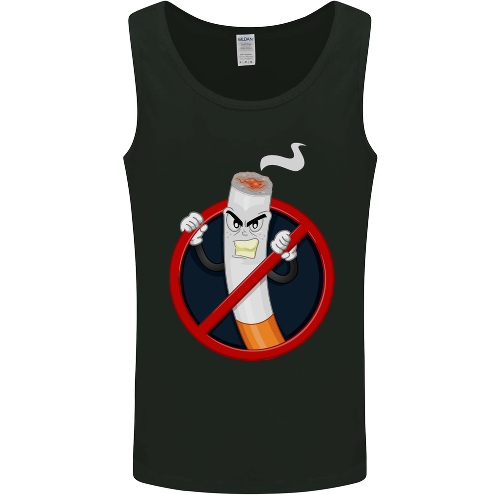 No Smoking Give Up Anti Smoker Mens Vest Tank Top
