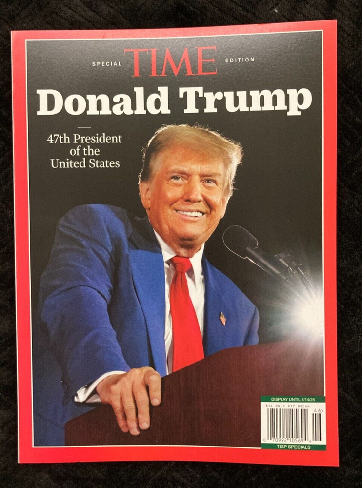 Donald J Trump Special Edition Time Magazine 47th President Of The United States