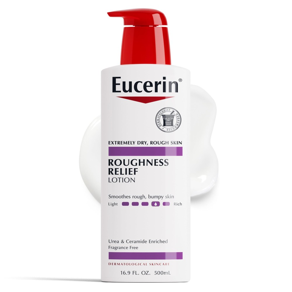 Eucerin Roughness Relief Body Lotion for Extremely Dry, Rough Skin, Urea Enri...