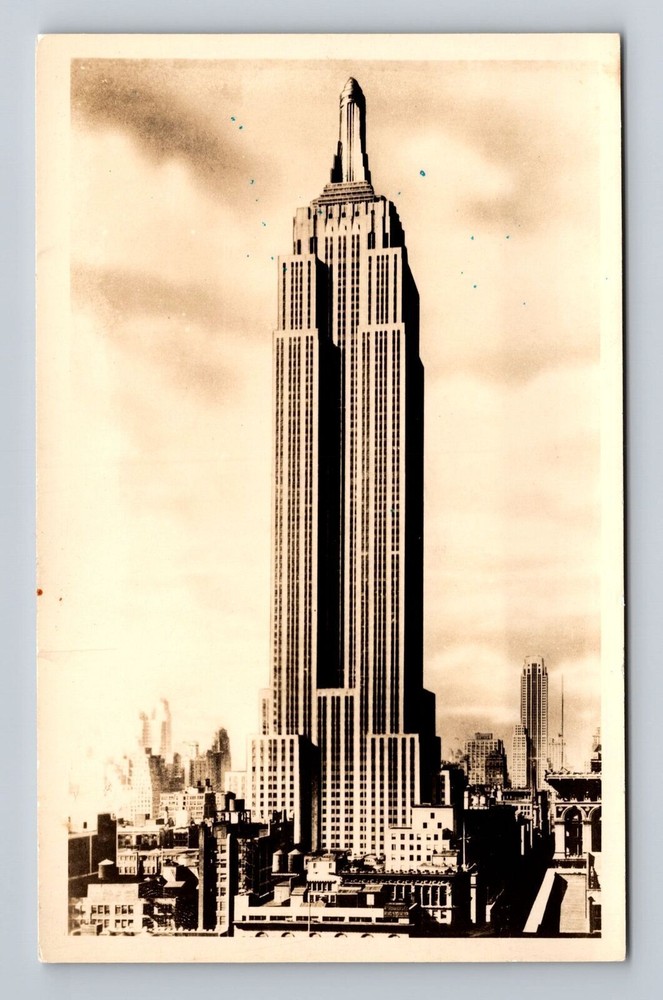 New York City NY RPPC, The Empire State Building, Real Photo, Vintage Postcard
