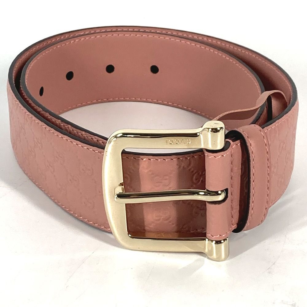 GUCCI GG Micro Guccisima Leather Belt 4cm Luxury Brand Authentic