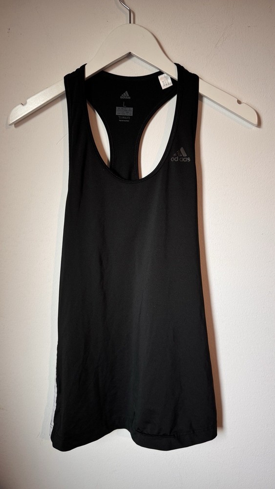 Adidas Climalite Women's Classic Athletic Black Tank Top Racerback Size L