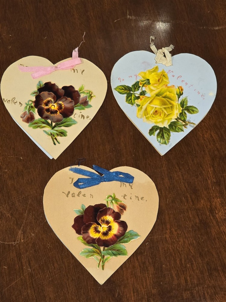 Vintage Lot of 3 Handmade Valentines Day Cards - Possible Lesbian Interest?