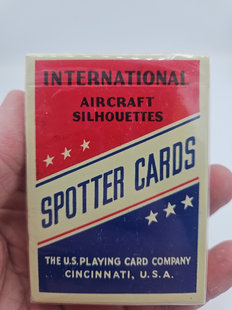 WWII US Bicycle Spotter Cards with International Aircraft Silhouettes