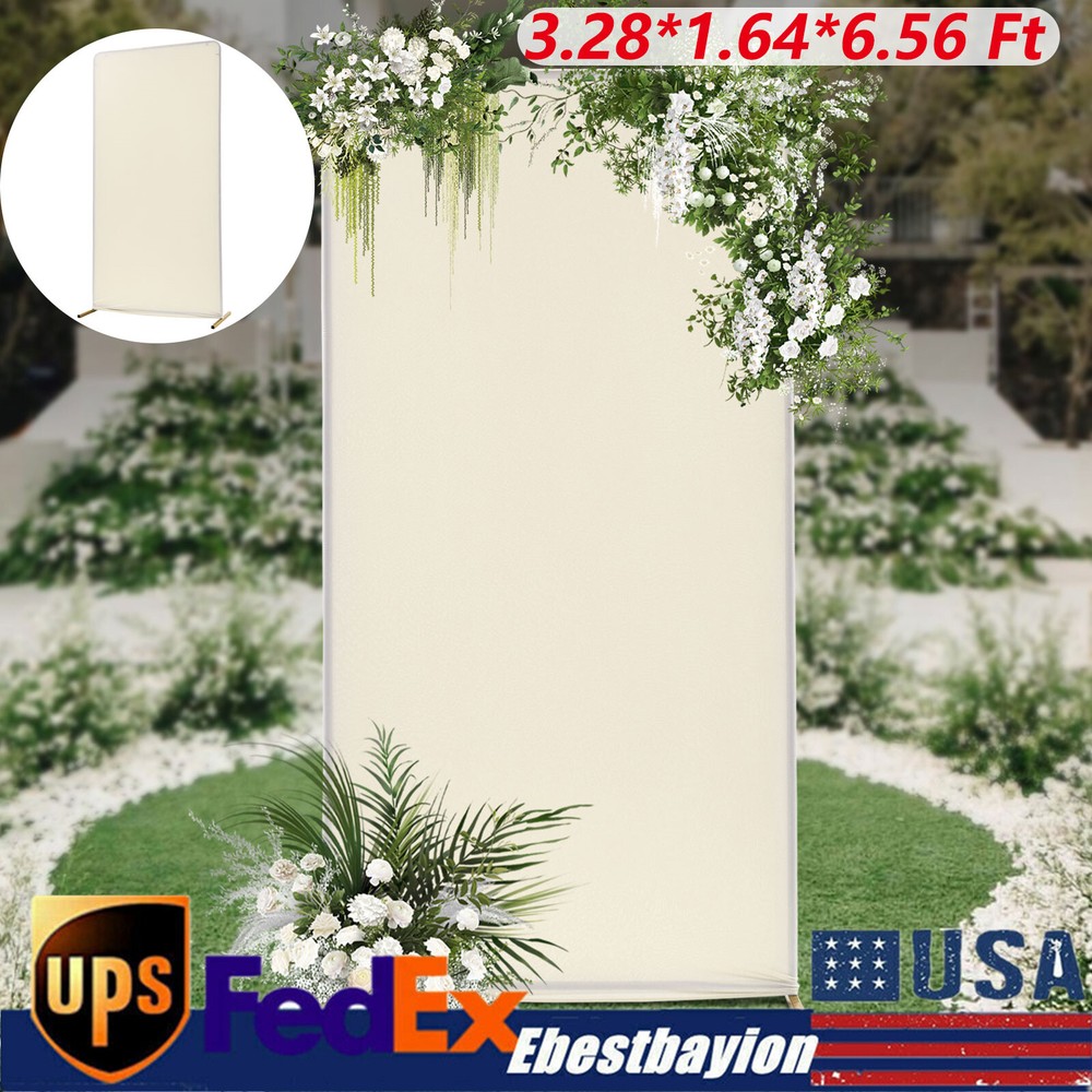 Gold & Beige 1×2m Wedding Backdrop Stand for Ceremony Decorations  