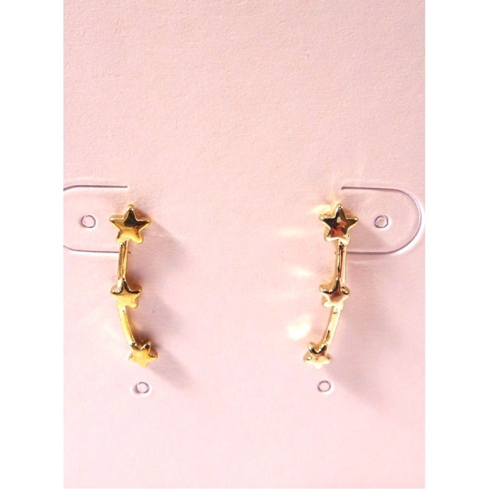 Anthropologie Women's Gold Star Burst Earrings NOB 48
