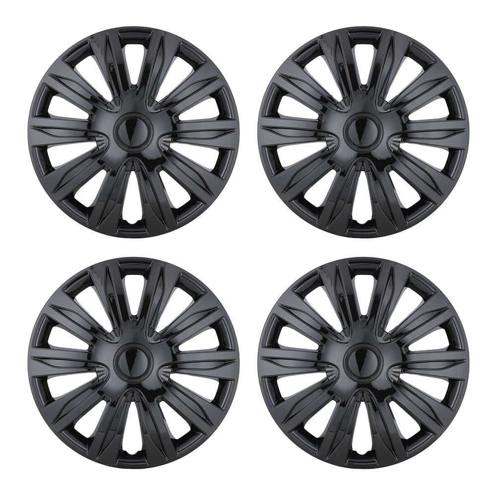 4-Pack 17-Inch Black Snap-On Wheel Covers for R17 Steel Rims