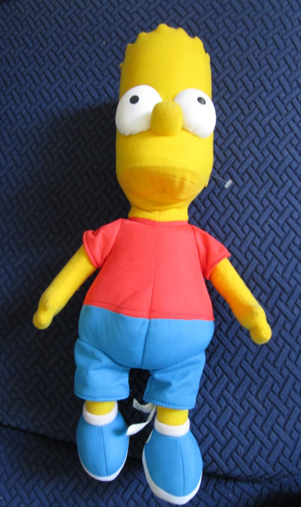 The Simpsons Bart Simpson Plush Doll 18” Nanco 2005 Stuffed Toy Collectible