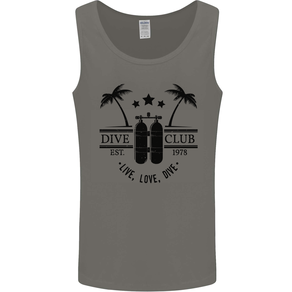 Live Love Dive Funny Scuba Diving Diver Mens Vest Tank Top
