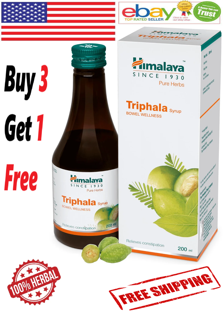 Himalaya Triphala Syrup For Bowel Wellness 100% Natural 200ml. (FREE SHIPPING)