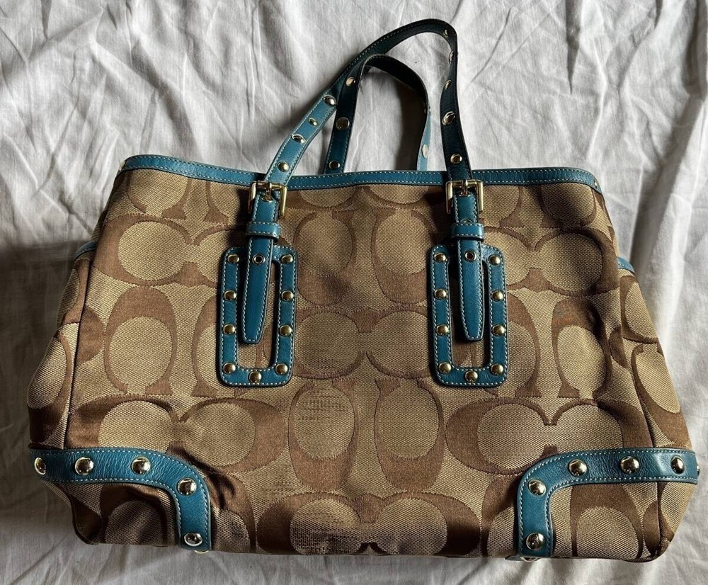 COACH Signature Business Tote Large Vintage Leather Handbag