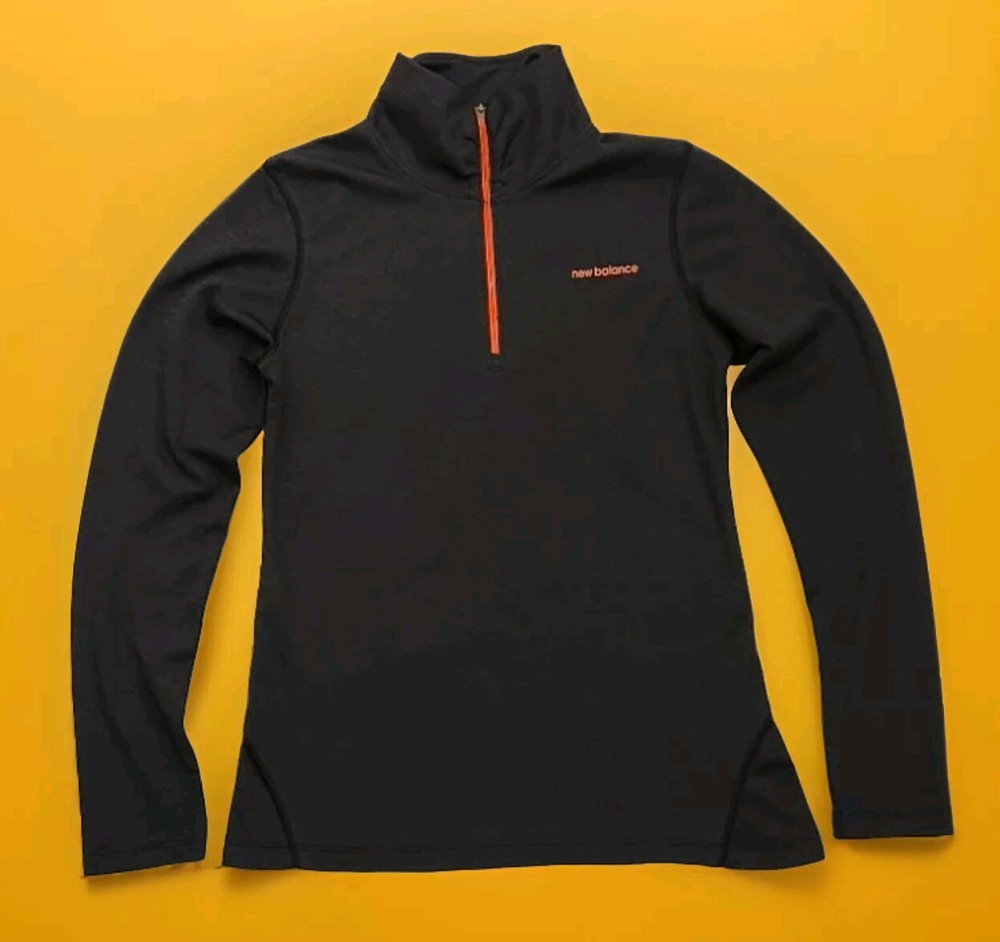 New Balance Women's Dark Gray Quarter Zip Lightning Dry Athletic Pullover! M