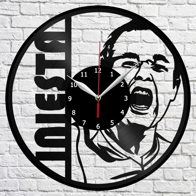 Andrés Iniesta Vinyl Record Wall Clock Home Fan Art Decor 12