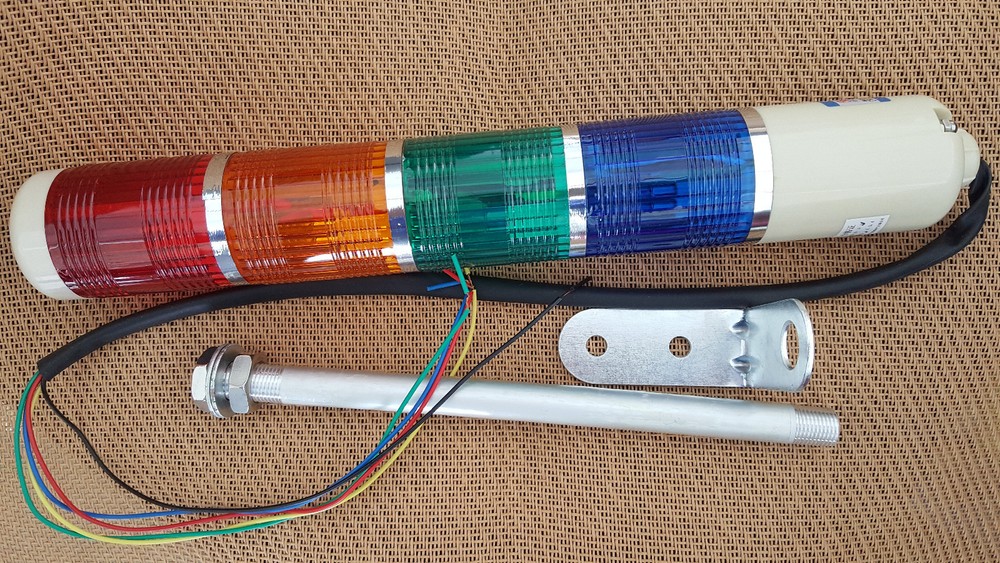 Tower Signal Safety Stack Alarm R/Y/B/G 16mm Pole Mount 110V-120V Light Bulb b