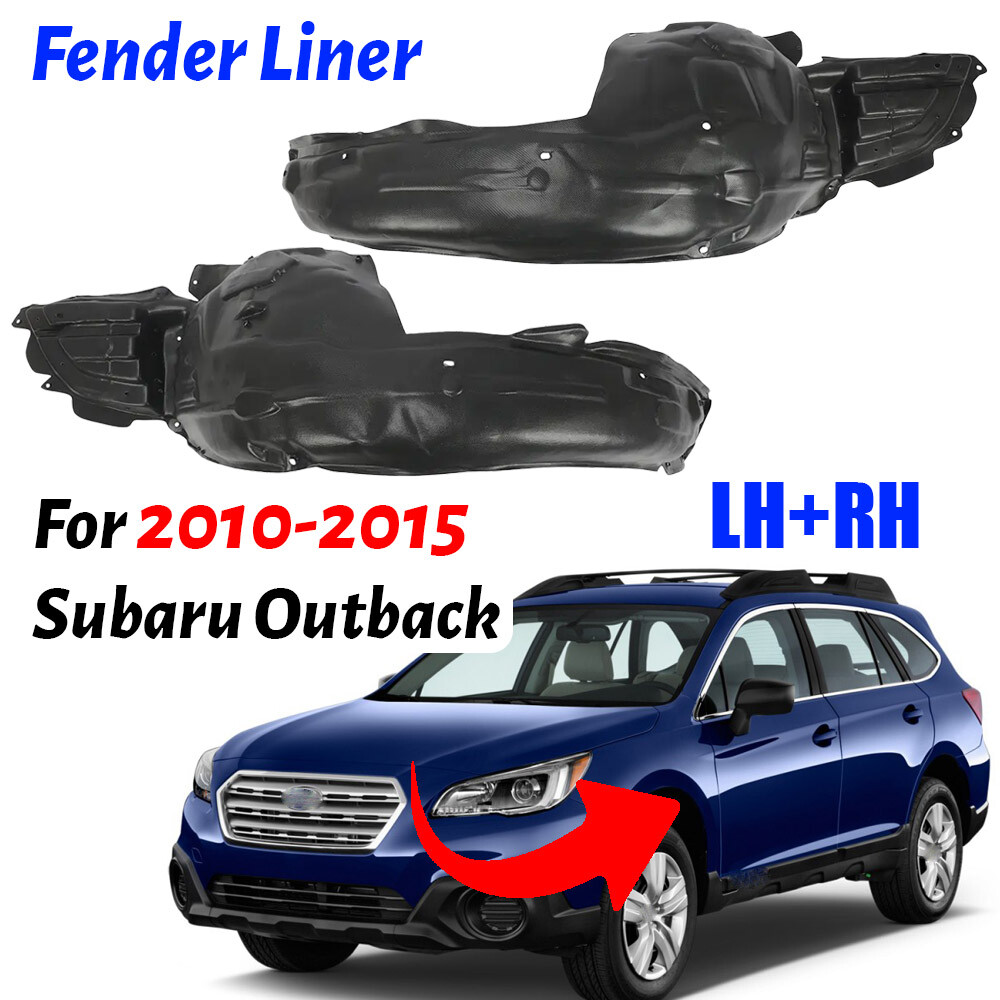 Fit For 2010-2015 Subaru Fender Liner Set  Outback Front Inner LH & RH Side