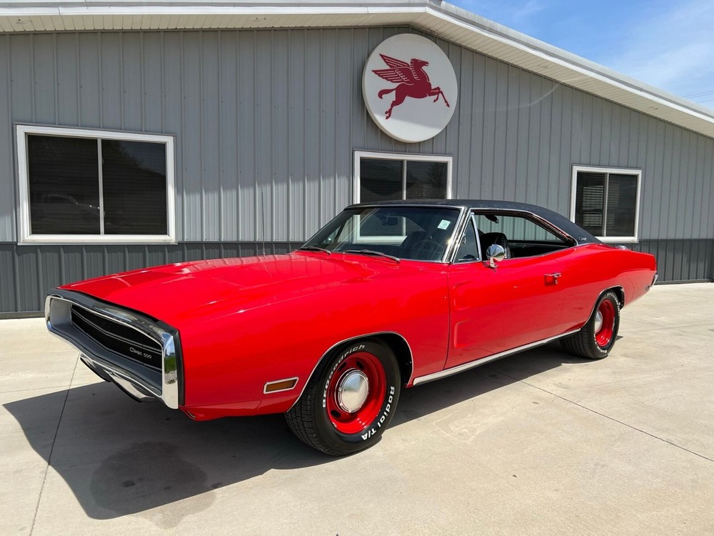 1970 Dodge Charger red | 24x36 inch POSTER | classic vintage car