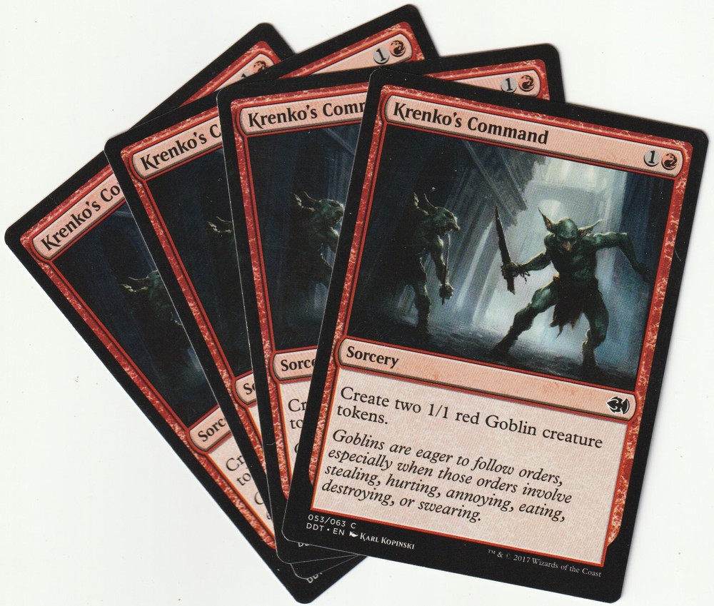 KRENKO´S COMMAND Red Sorcery Playset 4x MTG DDT/EN NM/EX Condition  