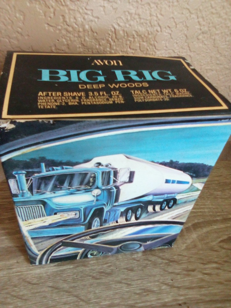 NIB Vintage AVON Big Rig Truck - Wild Country After Shave 3.5 fl. oz /Talc 6 oz.