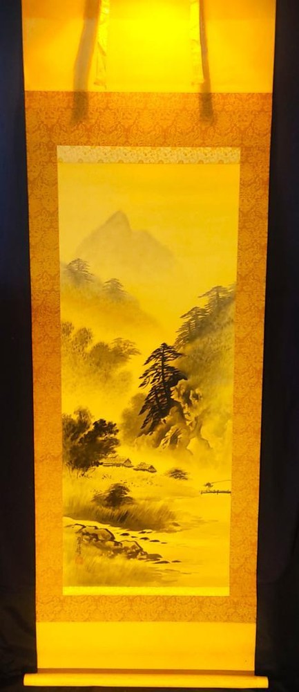 Hanging Scroll, Landscape And Water Illustration, Japanese Painting, Painting