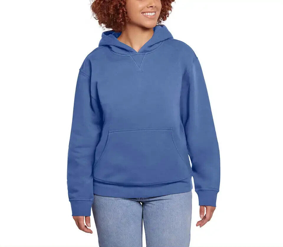 Kirkland Signature Women's Heavyweight Relaxed Fit Hoodie, Blue, Size L