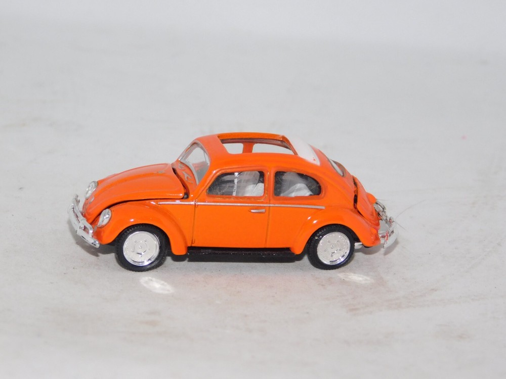 M2 MACHINES 1956 VW BEETLE DELUXE U.S.A. MODEL ORANGE KIT BUILT