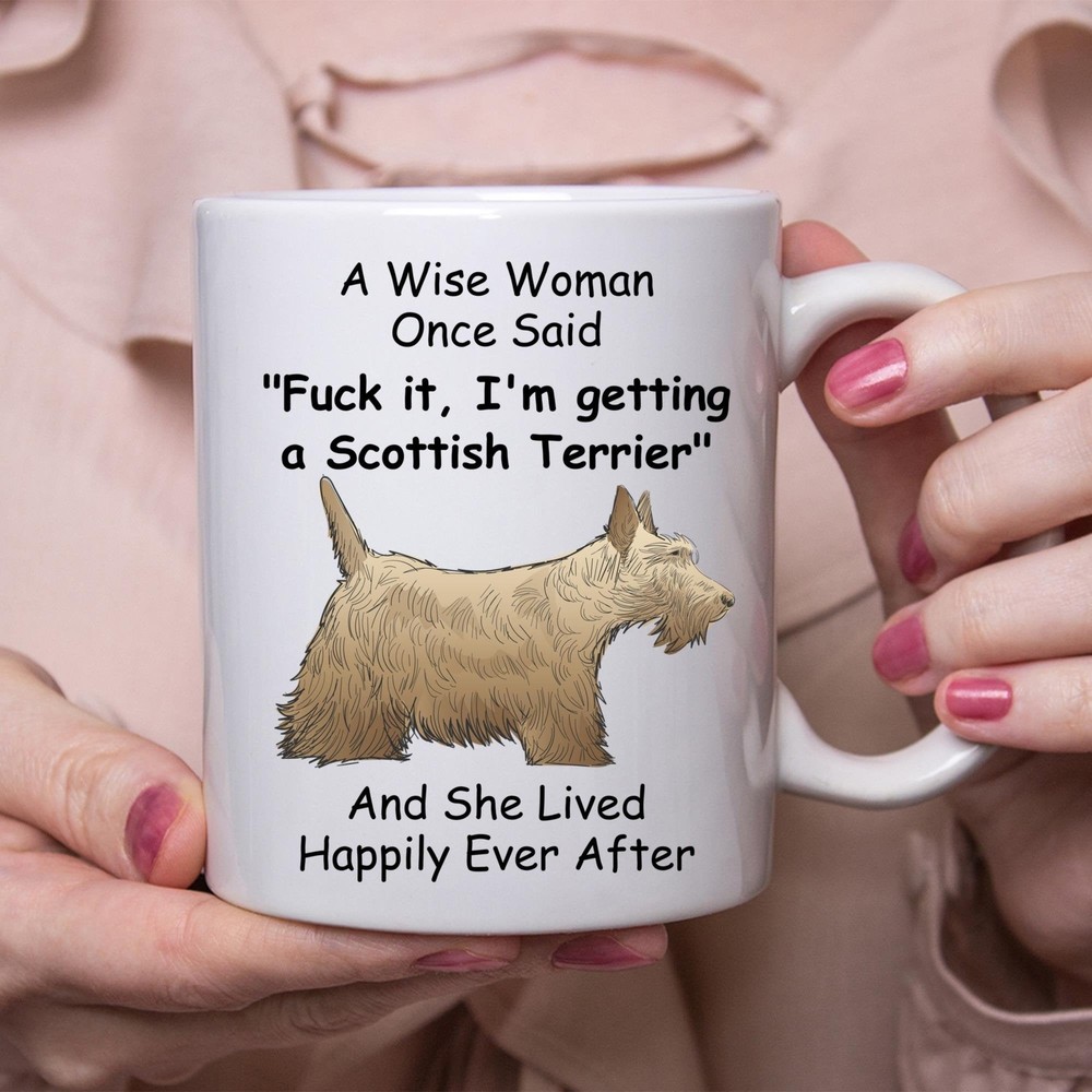 Scottish Terrier Lover Gift White Coffee Mug For Women