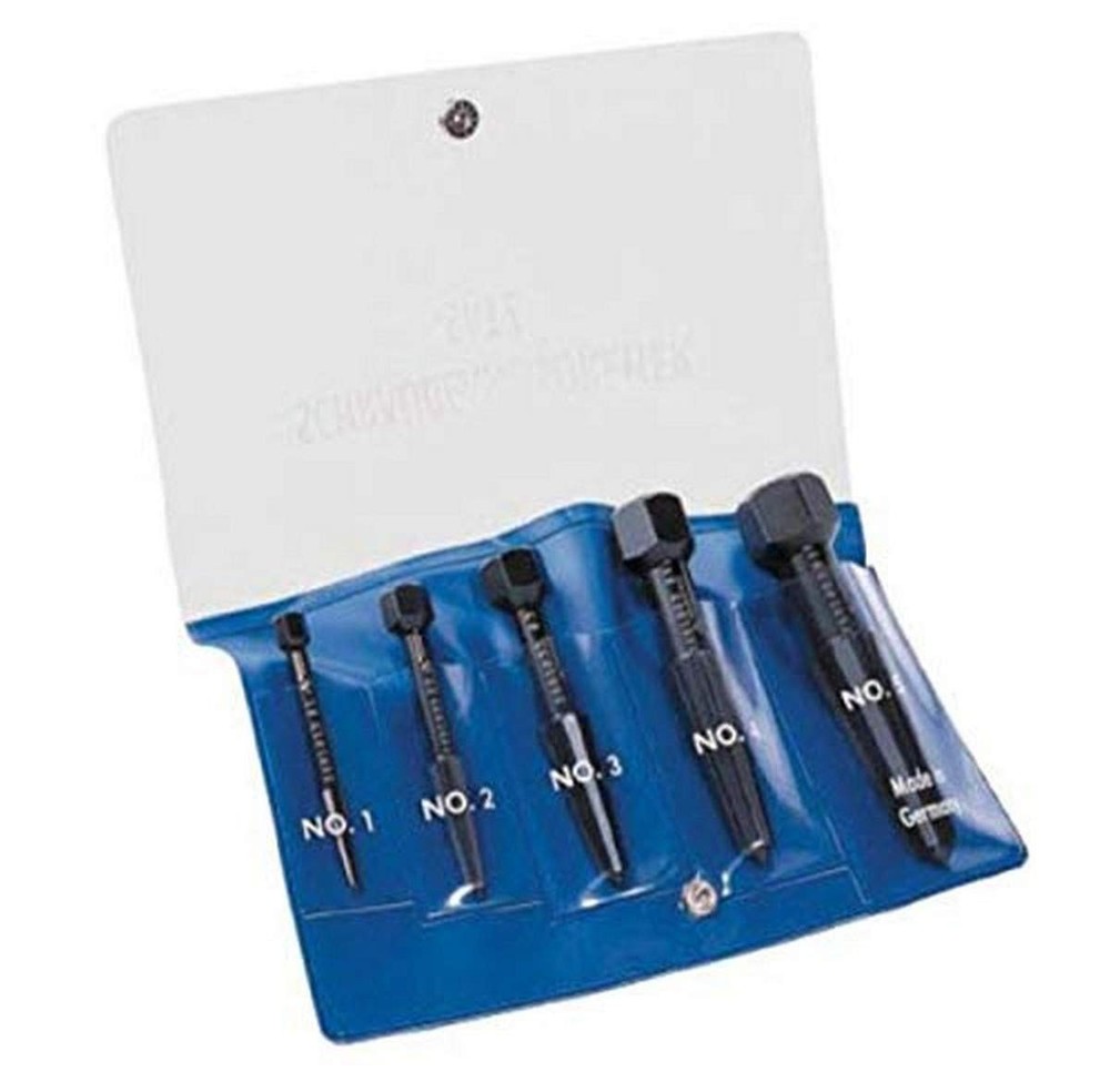 KNIPEX Rennsteig 9R 471 900 3 Screw Extractor Double Edge Set in Vinyl Pouch,...